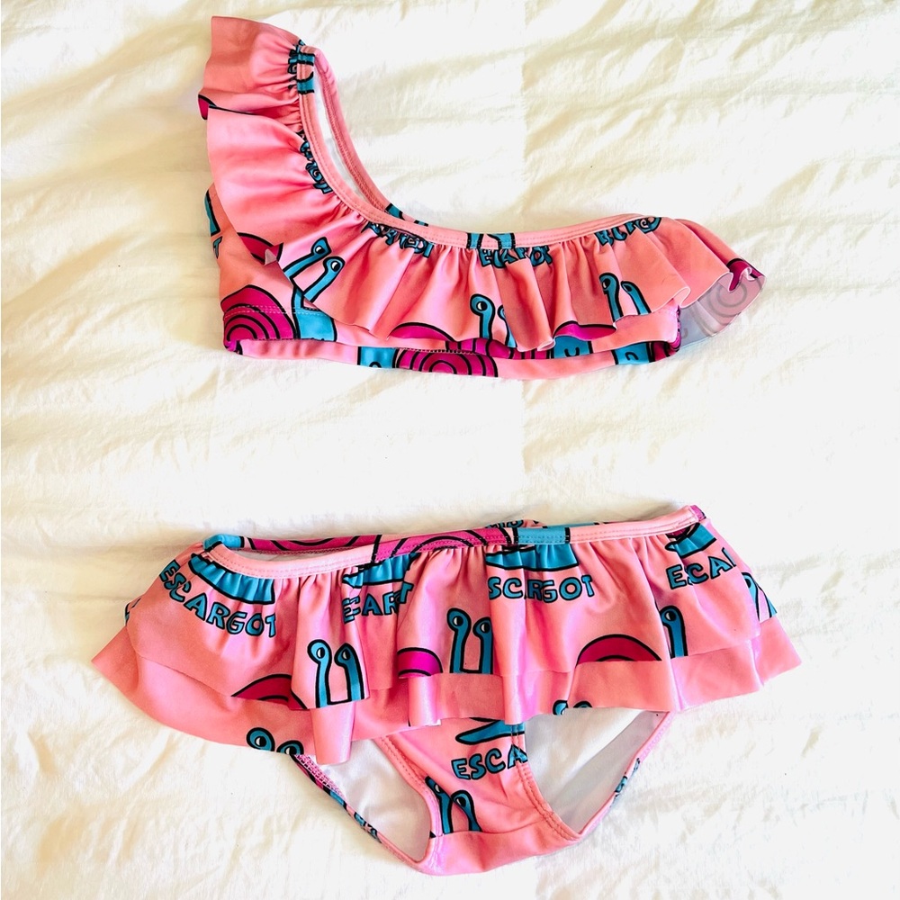 HUGO LOVES TIKI Kids bathing suit size 8 PINK